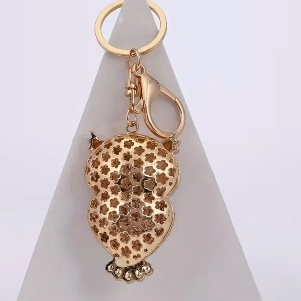 🦉 Elegant Sparkling Multi Crystal Gold and Silver Owl Keychain 🦉